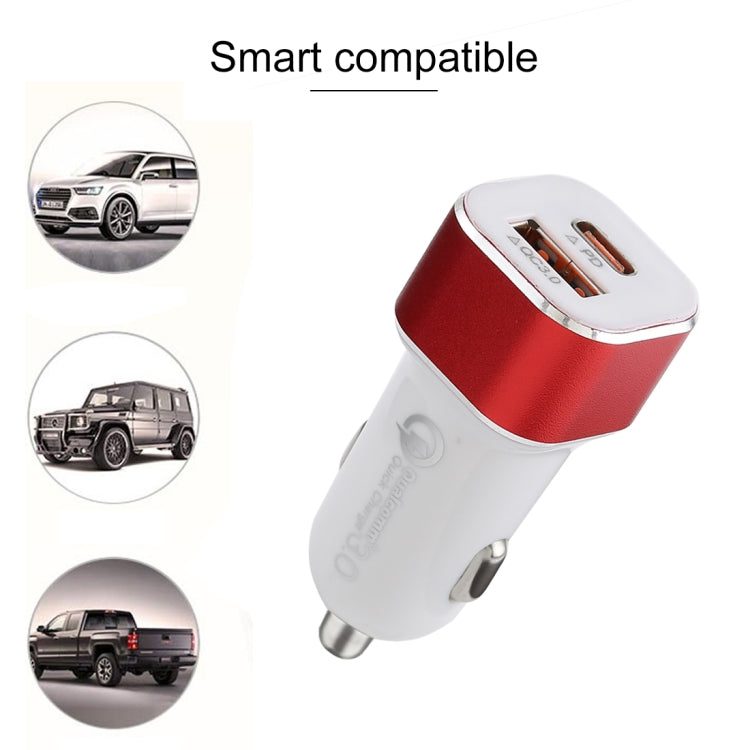 Type-C QC3.0 Dual USB Smart Fast Car Charger