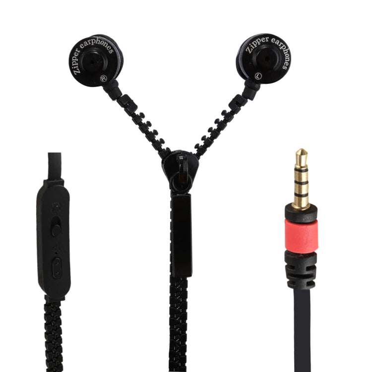 PHW-208 Creative Portable Stereo Music Zipper In-ear Wired Earphones with Mic, Support Hands-free Calls, For iPhone, Samsung, HTC, Huawei, Xiaomi and Other Smart Phones