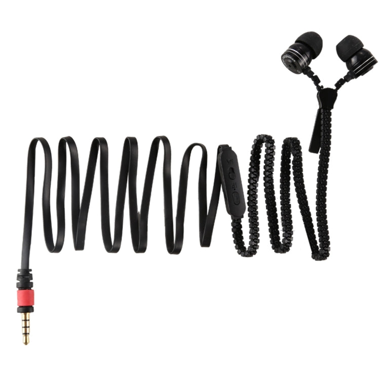 PHW-208 Creative Portable Stereo Music Zipper In-ear Wired Earphones with Mic, Support Hands-free Calls, For iPhone, Samsung, HTC, Huawei, Xiaomi and Other Smart Phones