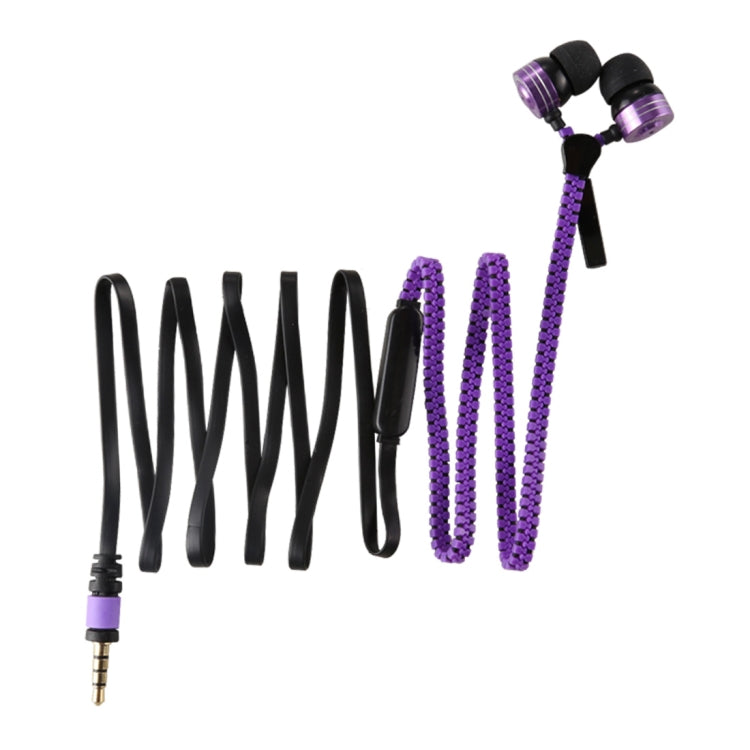 PHW-208 Creative Portable Stereo Music Zipper In-ear Wired Earphones with Mic, Support Hands-free Calls, For iPhone, Samsung, HTC, Huawei, Xiaomi and Other Smart Phones