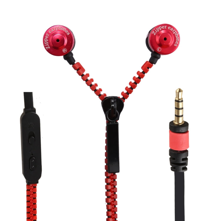 PHW-208 Creative Portable Stereo Music Zipper In-ear Wired Earphones with Mic, Support Hands-free Calls, For iPhone, Samsung, HTC, Huawei, Xiaomi and Other Smart Phones
