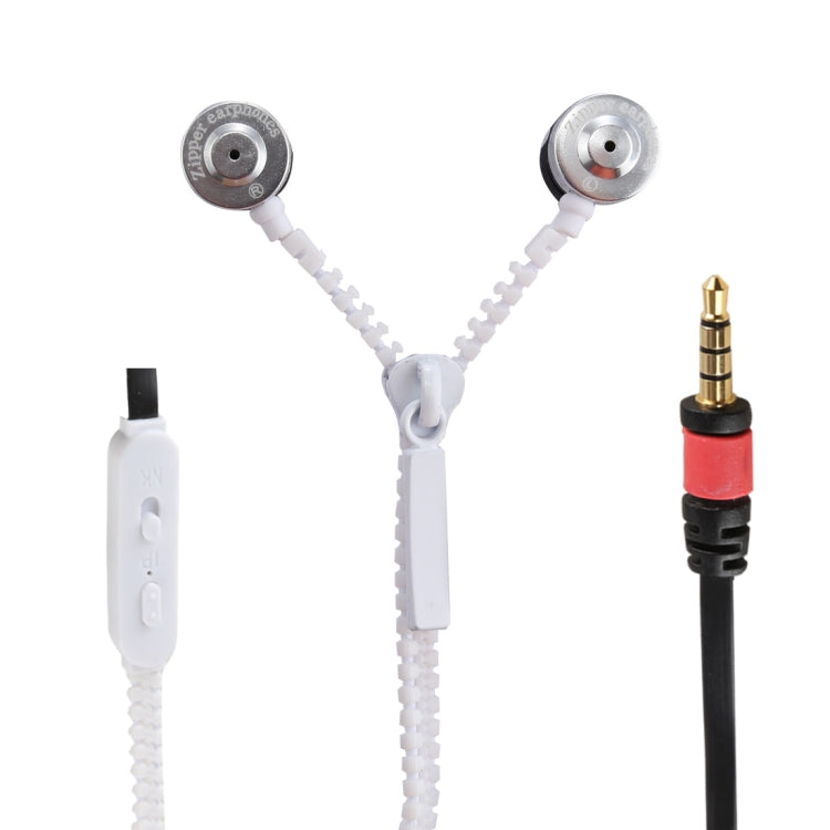 PHW-208 Creative Portable Stereo Music Zipper In-ear Wired Earphones with Mic, Support Hands-free Calls, For iPhone, Samsung, HTC, Huawei, Xiaomi and Other Smart Phones