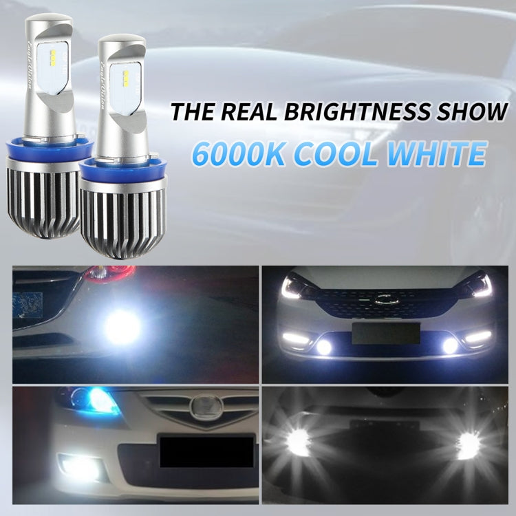 EV10LED-CSP 2 PCS H8 / H9 / H11 DC 9-30V 9.5W 6000K 900LM Highlight Fog Light Xenon White