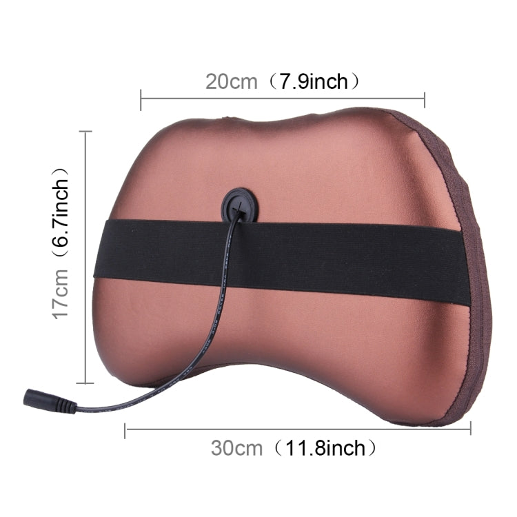 FP-8028 Multifunctional Portable Onboard 8 Heated Rollers Car Home Massage Pillow, Size: 30 x 18.5 x 8 cm