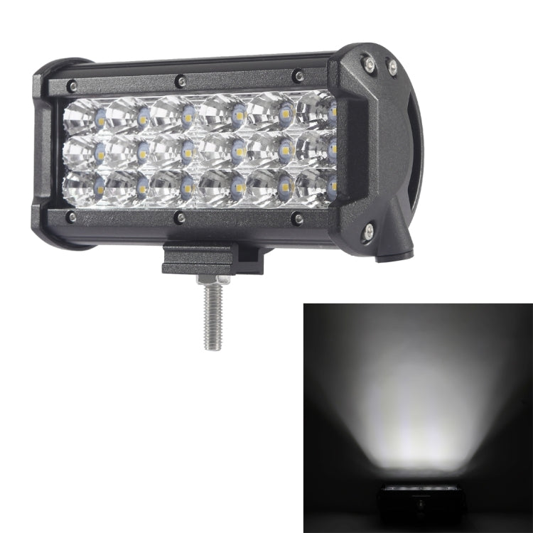 DC 10-30V 72W 7200LM 6000K Waterproof IP68 Vehicle Car Boat Marine External Work Lights Emergency Lights 60 Degrees Adjustable Flood Light LED Car Bulbs with 18 Intense CREE Lights (White Light)