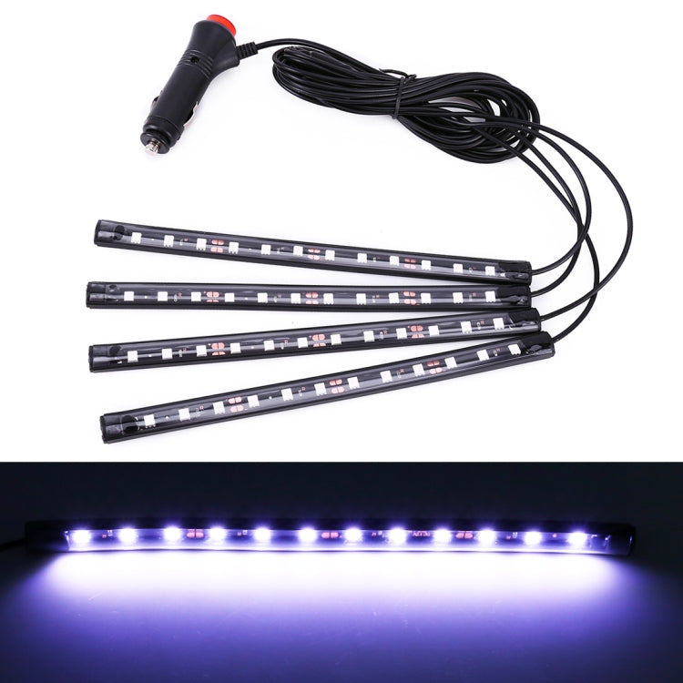 4 in 1 Universal Car LED Atmosphere Lights Colorful Lighting Decorative Lamp, with 48LEDs SMD-5050 Lamps, DC 12V 3.7W