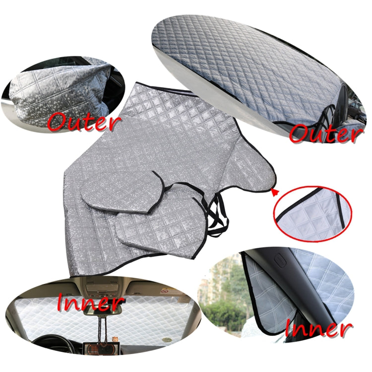 Car Auto Aluminum Film Sunshine Frost Snow Protect Windshield Cover, with Mirror Cover