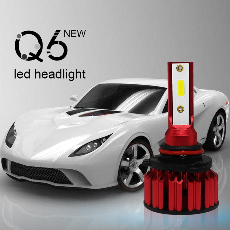 Q6 2 PCS HB3 / 9005 / H10 25W 3000LM 6000K IP68 LED Headlight Bulbs High Beam Conversion Kit DC 9-36V (White Light)