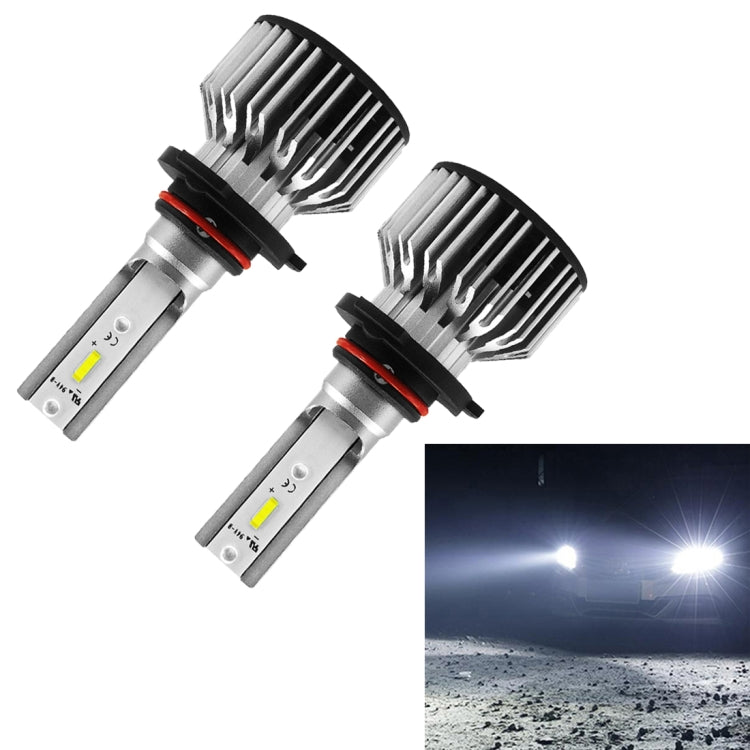 S6 2 PCS HB3 / 9005 / H10 30W 3800LM 6000K IP68 LED Headlight Bulbs High Beam Conversion Kit DC 9-36V (White Light)