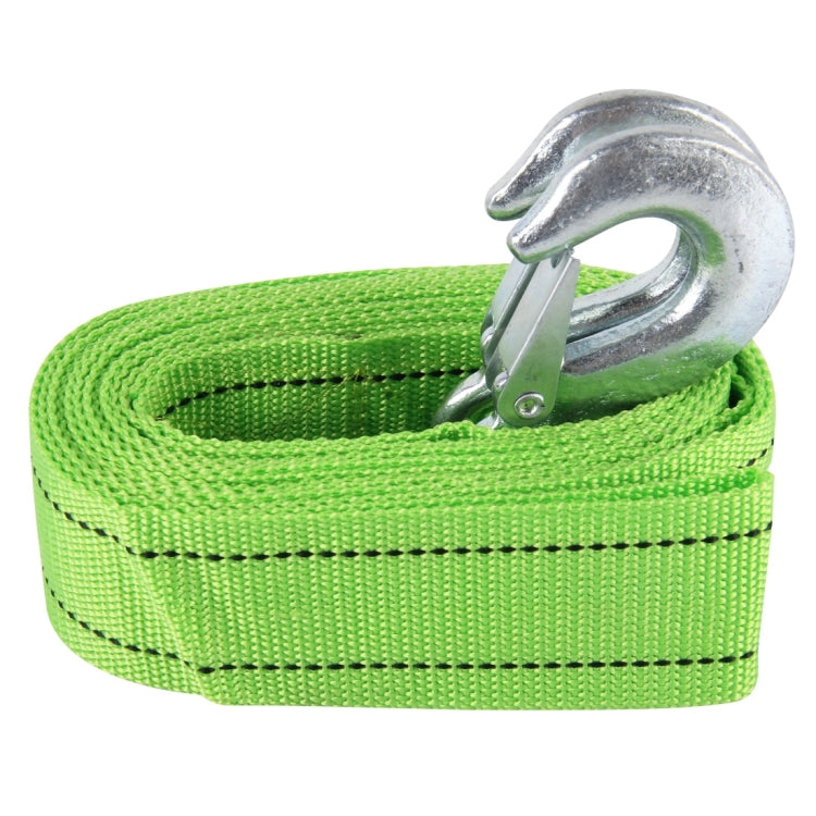 ZONGYUAN 3mÃ—4cm 3 Ton Car Elastic Force Towing Rope Straps with Two Hooks High Strength Cable Cord Heavy Duty Recovery Securing Accessories for Cars Trucks(Green)