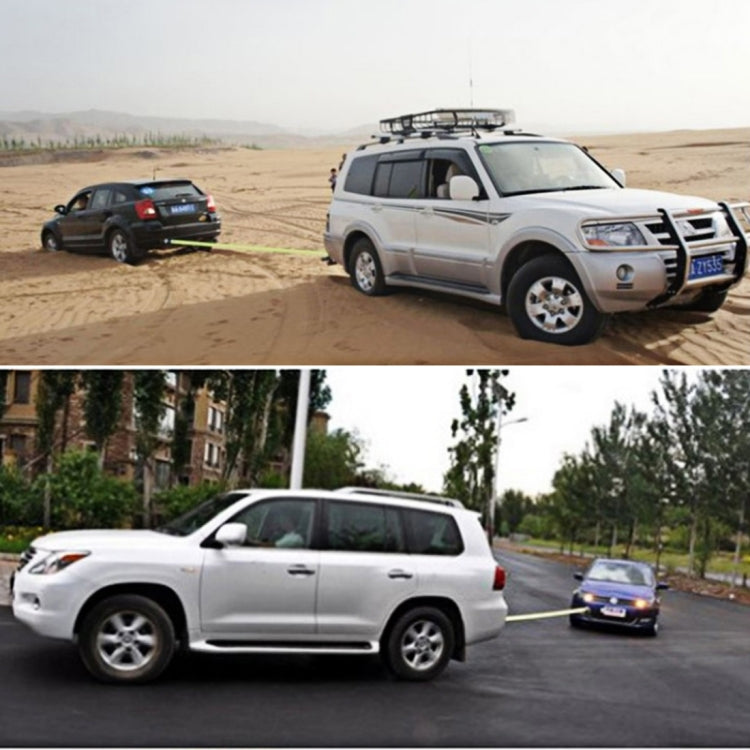 ZONGYUAN 3mÃ—4cm 3 Ton Car Elastic Force Towing Rope Straps with Two Hooks High Strength Cable Cord Heavy Duty Recovery Securing Accessories for Cars Trucks(Green)