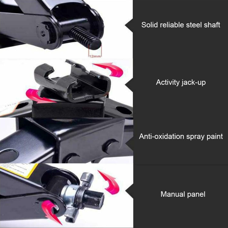 Upright ST-105C Heavy Duty Stabilizer Scissor Jack with Handle Lift Levelers 3000 Pound (1.5 Ton) Capacity Each - 10.4 to 38.5 CM Range
