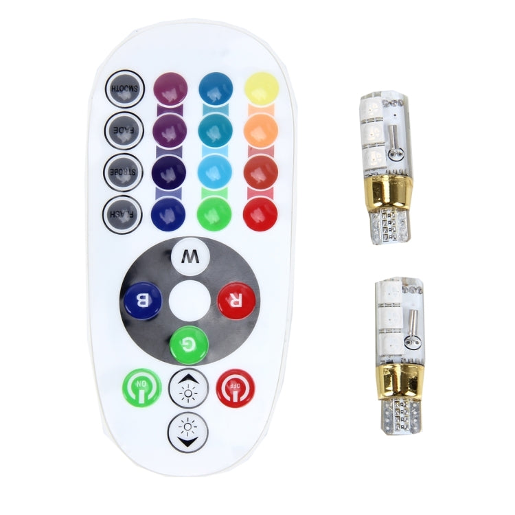 2 PCS 3W Auto Flash Strobe Fade Smooth Remote Controlled Colorful LED Clearance Decorative Light with 6 SMD-5050 LED, DC 12V