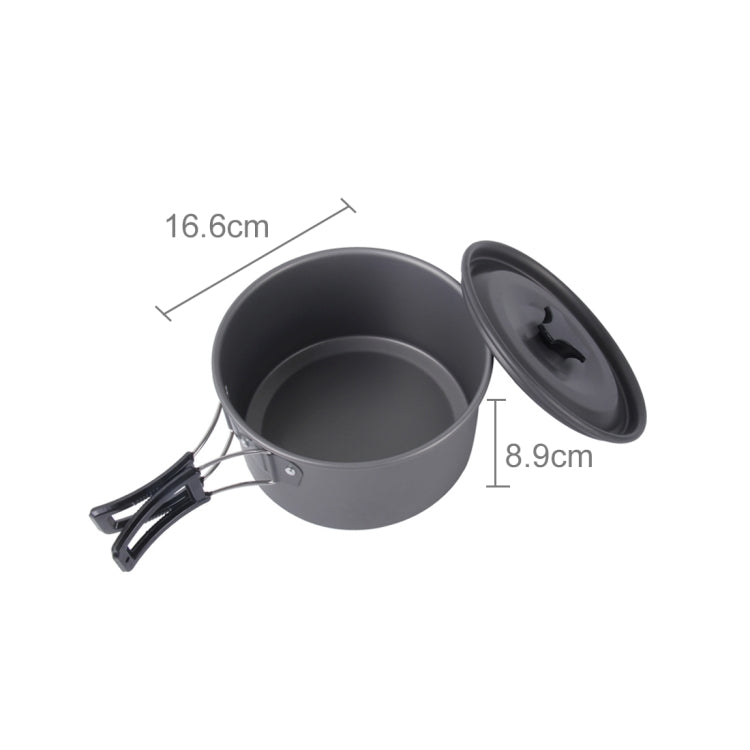 DS-300 Outdoor Camping Ultra Light Weight 9 Piece Cookware Stackable Set