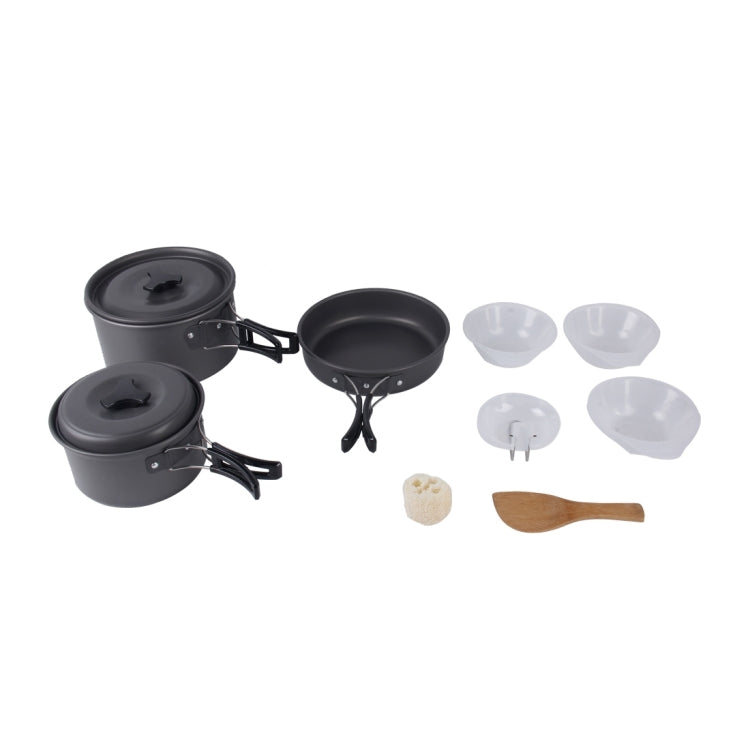 DS-300 Outdoor Camping Ultra Light Weight 9 Piece Cookware Stackable Set