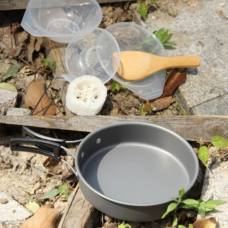 DS-300 Outdoor Camping Ultra Light Weight 9 Piece Cookware Stackable Set