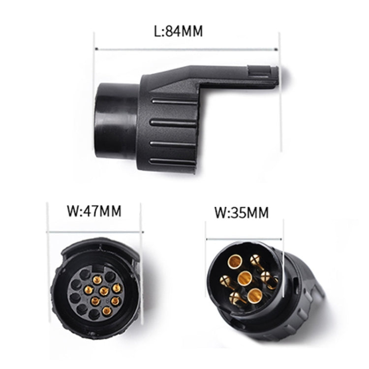 12V 7Pin to13Pin Car Plug Socket Wiring Connector Adapter Car Plug Socket for Trailer /  Truck / Bus, EU Plug