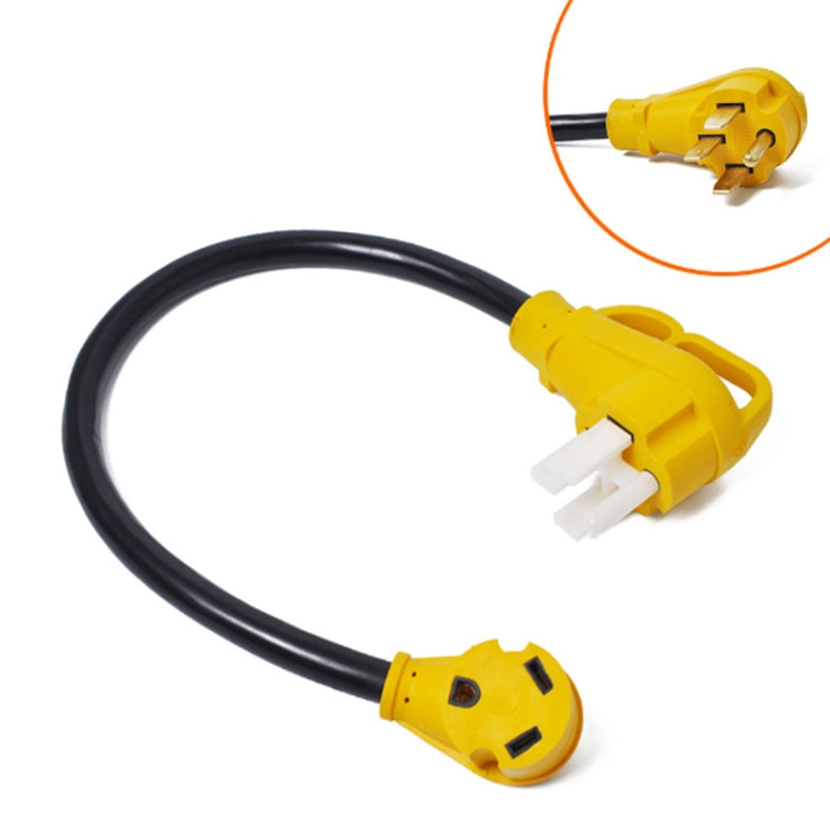 125V 50A Male to 30A Female Plug RV Boat Marine Adapter, Cable Length: 60cm