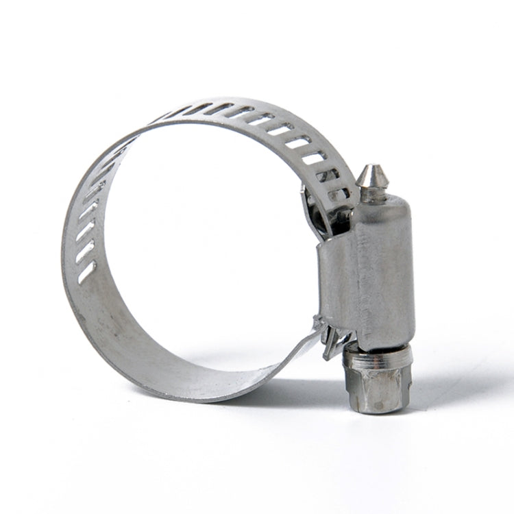 58 PCS Stainless Steel Adjustable Worm Gear Hose Clamp Fuel Line Clip with Screwdriver, Diameter Range: 6-38mm