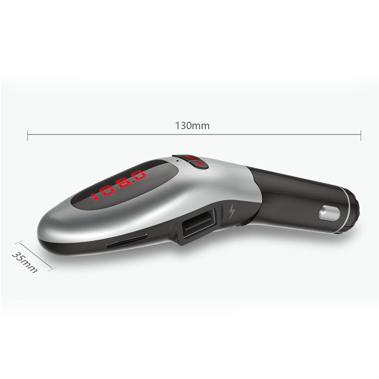 G96 LED Screen Wireless Bluetooth FM Transmitter MP3 Music Player Car Kit Charger, with Handsfree, Dual USB Charging Port, A2DP Function, Support TF Card & U Disk