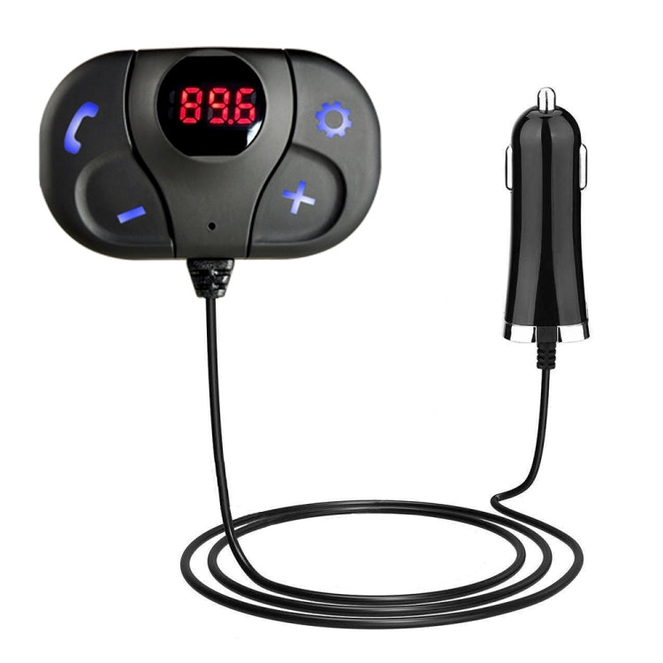 BAT62 Multifunctional Car Bluetooth FM Transmitter with Car Charger, Support Hands-free Call & TF Card Music Play & USB Smartphones Charging Function