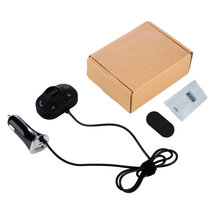 BAT62 Multifunctional Car Bluetooth FM Transmitter with Car Charger, Support Hands-free Call & TF Card Music Play & USB Smartphones Charging Function