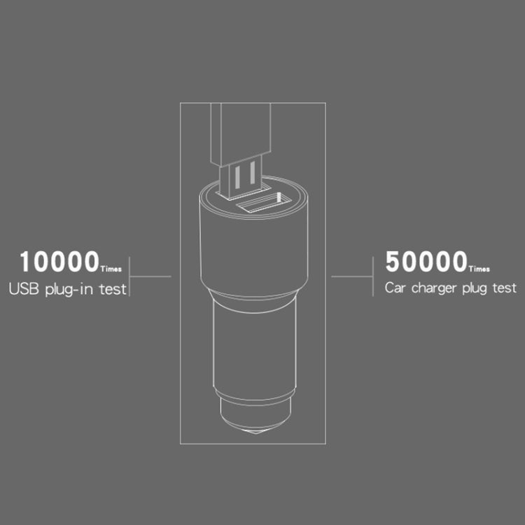CYKE C11 30W QC 3.0 2.4A Dual USB Aluminum Alloy Car Charger