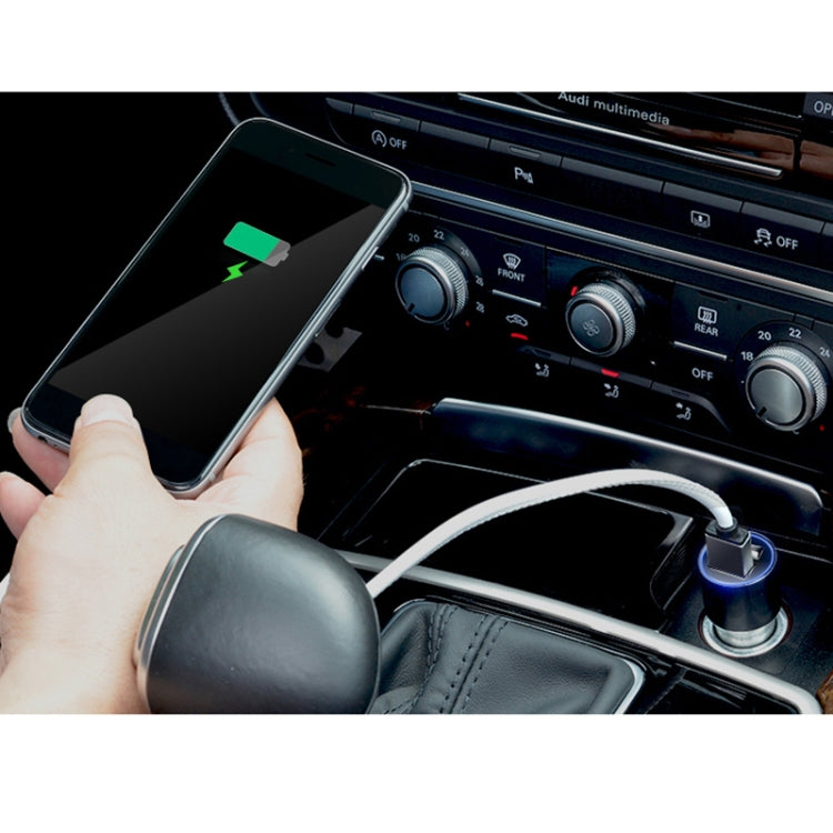 CYKE C11 30W QC 3.0 2.4A Dual USB Aluminum Alloy Car Charger