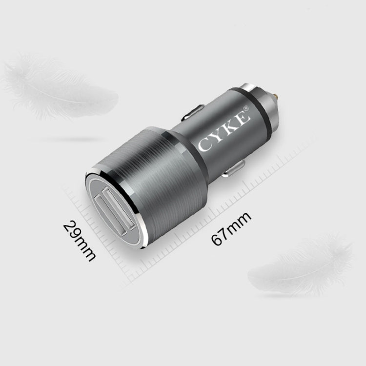CYKE C11 30W QC 3.0 2.4A Dual USB Aluminum Alloy Car Charger
