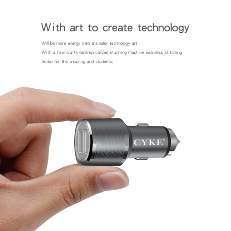 CYKE C11 30W QC 3.0 2.4A Dual USB Aluminum Alloy Car Charger