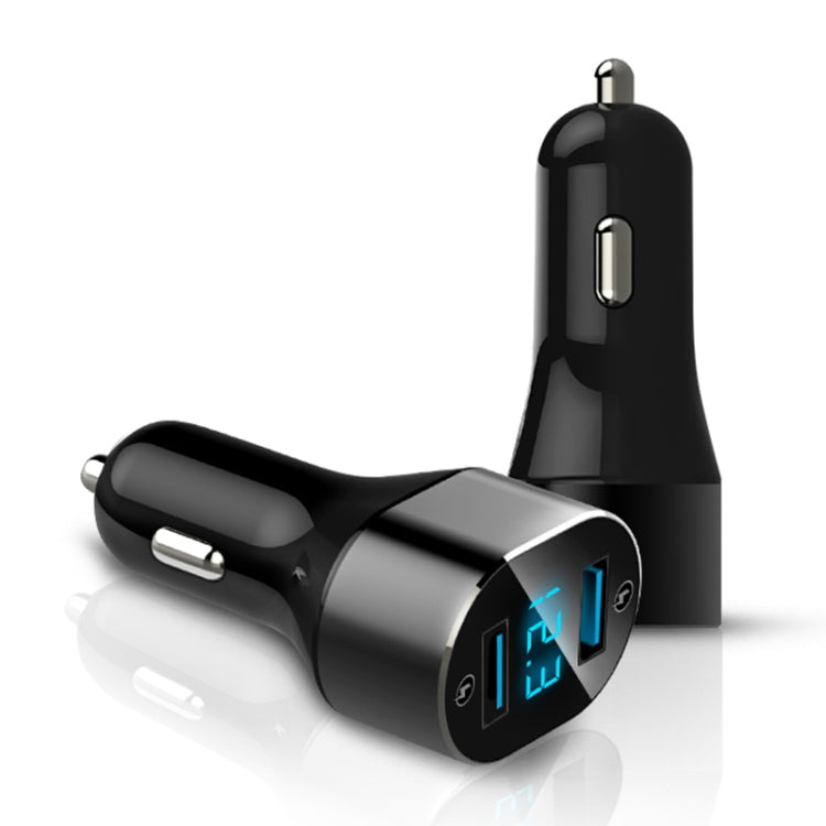 CYKE C12 QC 3.0 3A Dual USB Digital Display Car Charger