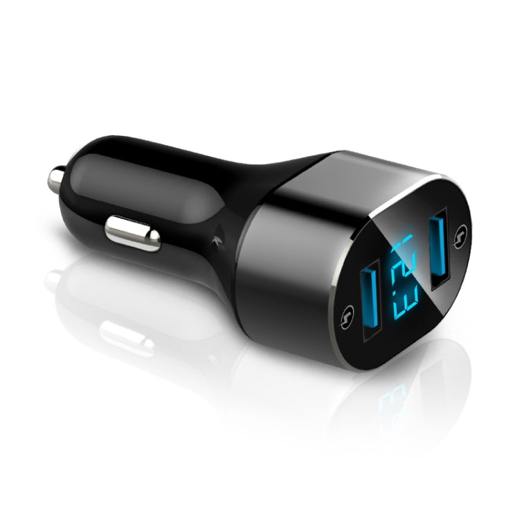 CYKE C12 QC 3.0 3A Dual USB Digital Display Car Charger