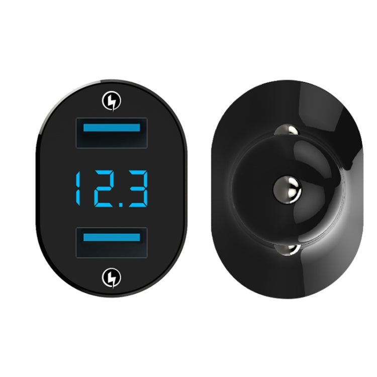 CYKE C12 QC 3.0 3A Dual USB Digital Display Car Charger