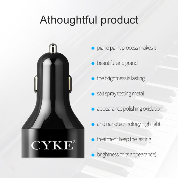 CYKE C12 QC 3.0 3A Dual USB Digital Display Car Charger