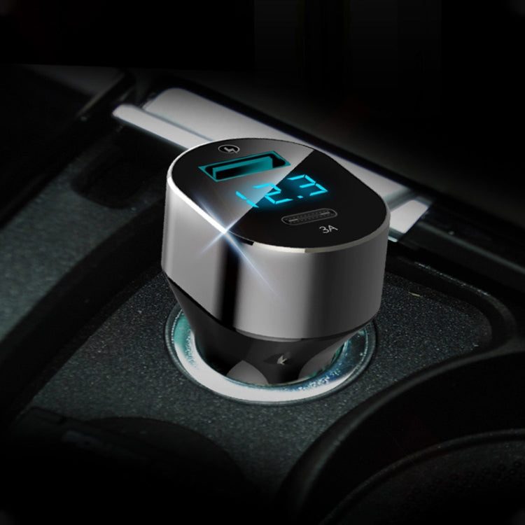 CYKE C12 QC 3.0 3A Dual USB Digital Display Car Charger