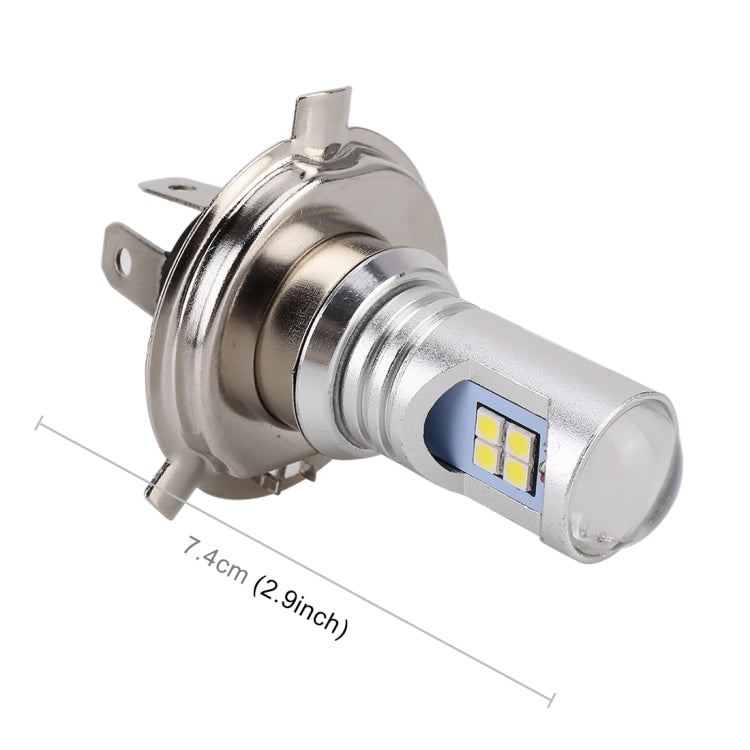 2 PCS H4 6W(H) 1.5W(L) 600LM 6000K Car Auto Fog Light 12LEDs SMD-3030 Lamps, DC 12V-24V(White Light)