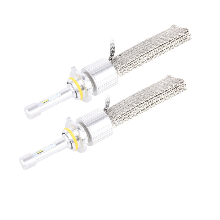 2 PCS 9005 45W 5500LM 6000K 6 High Power LEDs Car Canbus Headlamp Light, DC 8-32V(White Light)