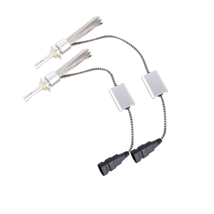 2 PCS 9006 45W 5500LM 6000K 6 High Power LEDs Car Canbus Headlamp Light, DC 8-32V(White Light)