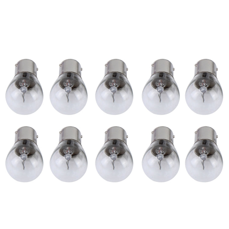 10 PCS 1156/BA15S 3W Car Turn Light with Glass Shell, DC 12V(Warm White)