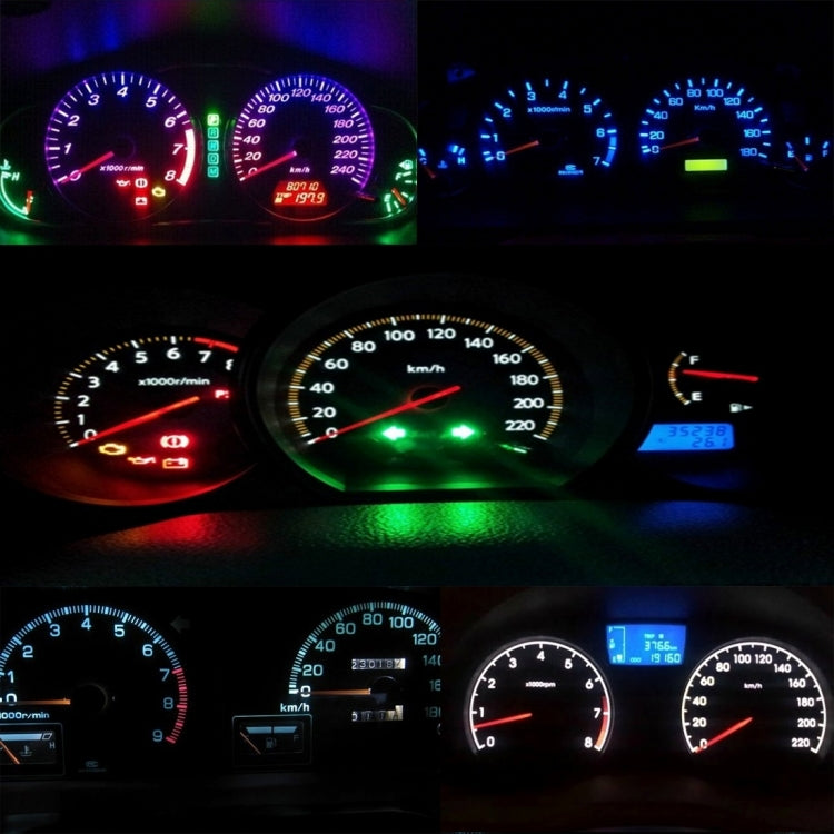 10 PCS 0.5W T4.2 Wedge Instrument Panel LED Light Dashboard Gauge Cluster Indicator Lamp Bulb(White Light)