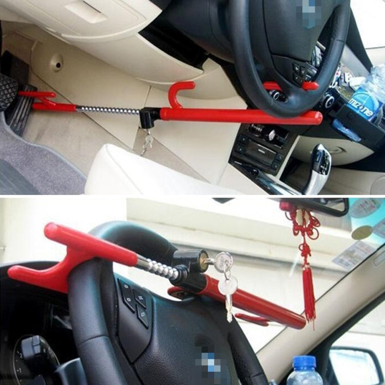 Car Auto Tempered Steel Anti-theft Steering Wheel Lock with Keys for Trucks Van SUV