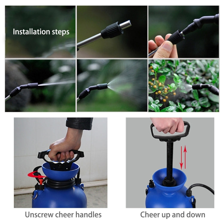 14L Portable Multi-function Car Auto Wash Brush Washing Machine with High-pressure Retractable Long Handle Water Flow Switch and Bottle