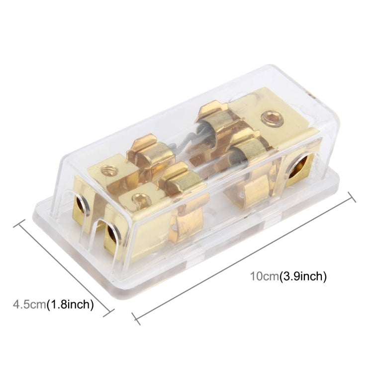 Car Auto 60A 1 in 2 Ways Glass Fuse Holder Blade Fuse Holder for Car Audio Amplifier