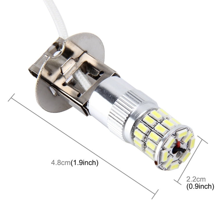 2 PCS H3 5W 450 LM 6000K Car Fog Lights with 38 SMD-3014 LEDs , DC 12V (White Light)