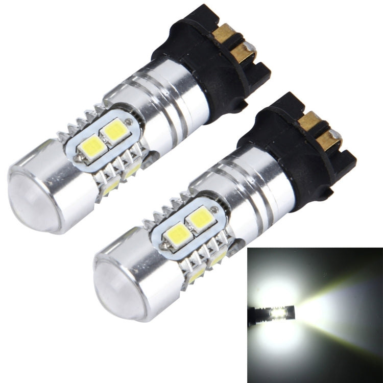 2 PCS PW24W 5W 400 LM 6000K Car Fog Lights with 10 SMD-2835 LEDs , DC 12V (White Light)