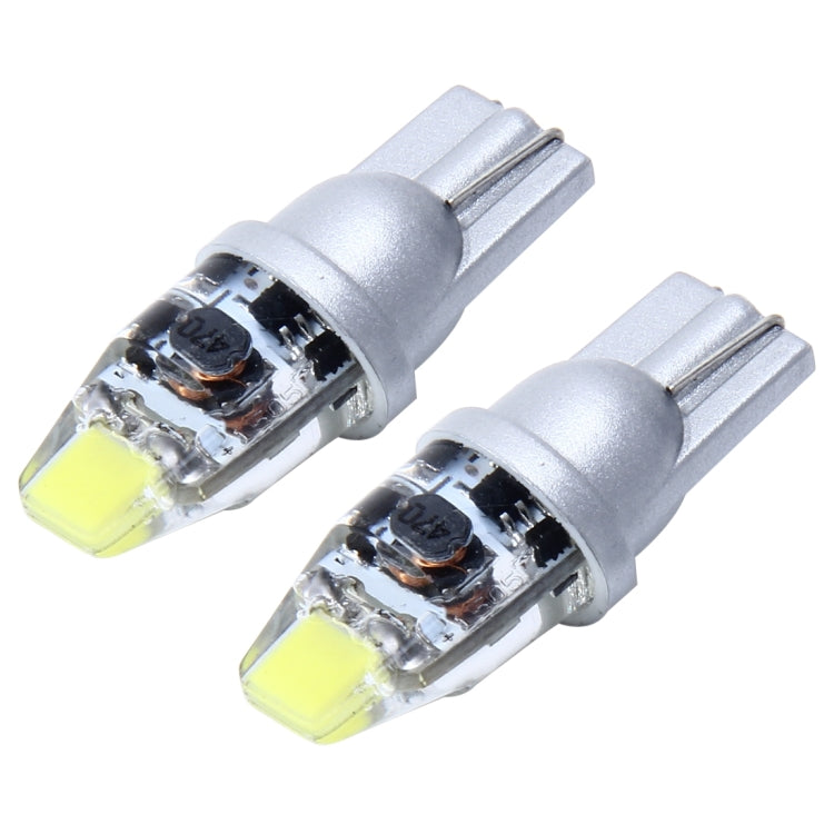 2 PCS T10 1W 100 LM 6000K Car Clearance Light with COB Lamp, DC 12V (White Light)