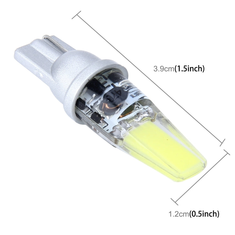 2 PCS T10 2W 200 LM 7000K Car Clearance Light with COB Lamp, DC 12V(Cool White)