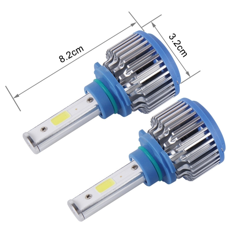 2 PCS 9005 24W 2600lm 6000K Car LED Headlight with 2 COB Lamps, DC 9-30V(White Light)
