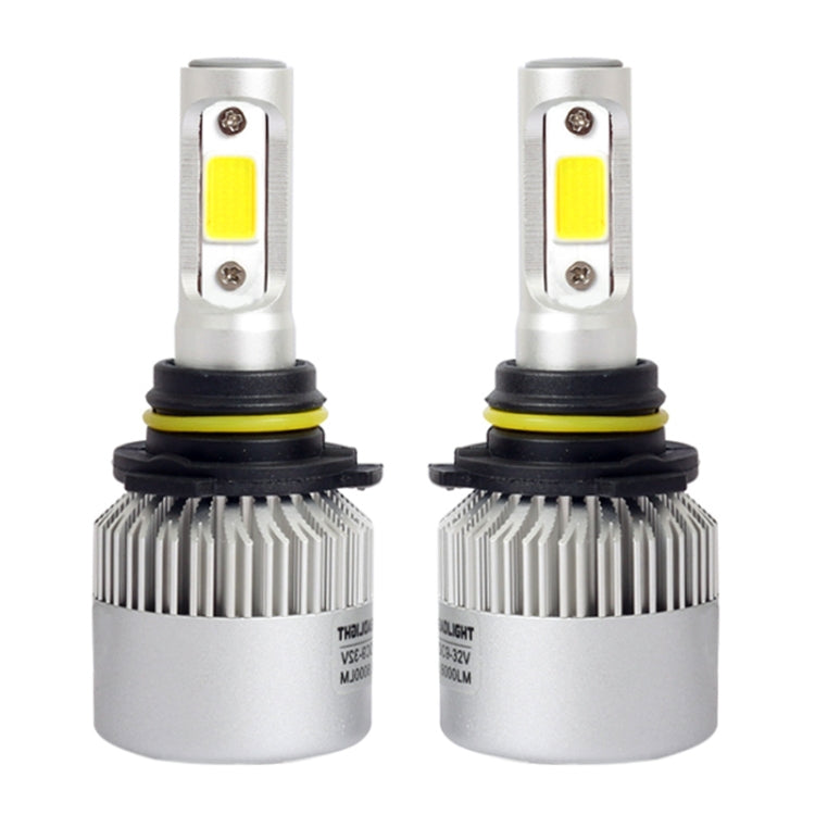 S2 2PCS 9006 36W 4000LM 6500K 2 COB LED Waterproof IP67 Car Headlight Lamps, DC 9-32V(White Light)