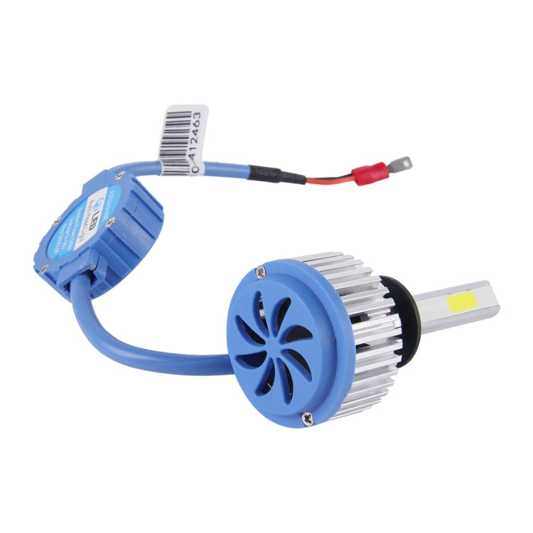 2 PCS H1 24W 2600lm 6000K Car LED Headlight with 2 COB Lamps, DC 9-30V(White Light)